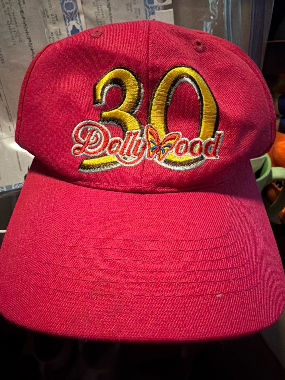 Dollywood 30 Years Anniversary Pink Baseball Cap Adjustable Adult